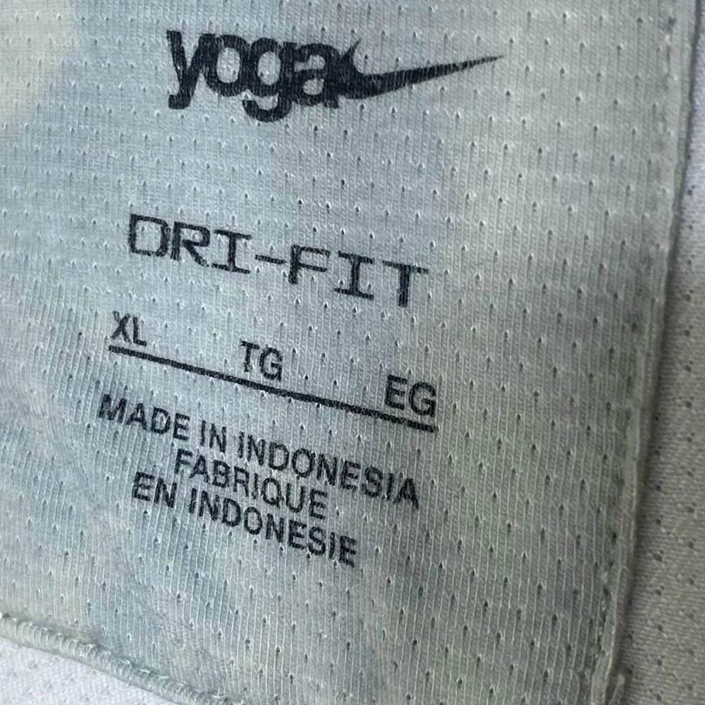 Nike Yoga Dri-fit Allover Print Yoga Top Blue Green XL